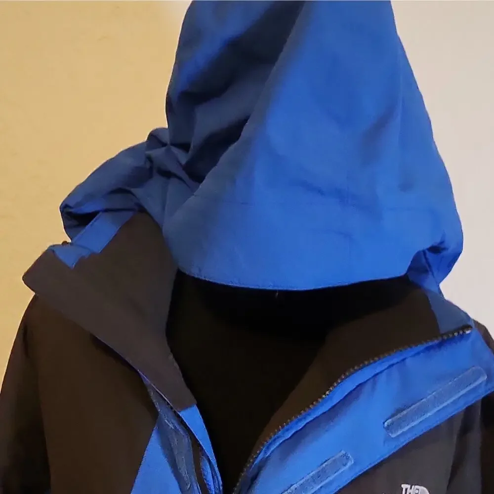 The North Face Inlux Hyvent Insulated Hooded Jacket Men's Size XL Blue & Black